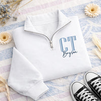 CT Tech Embroidered Quarter Zip Sweatshirt, Personalized CT Technologist Pullover, Custom Radiology Gift Wear