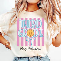 Personalized Third Grade Teacher Shirt, Custom Name 3rd Grade Tee, Back To School Shirt, Teacher Appreciation Gifts, Cute Gifts for Teachers