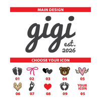 Gigi Embroidered Quarter Zip Sweatshirt, Personalized Grandma Pullover, Custom Est Year Gift for Nana Mimi Grammy Women