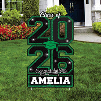 Personalized Class of 2026 Yard Sign, Custom Name Graduation Decoration, Congrats Grad Outdoor Lawn Sign with Stakes