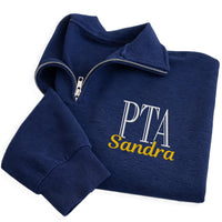 Personalized PTA Embroidered Quarter Zip Sweatshirt, Custom Physical Therapist Assistant Pullover, Graduation Gift for PTA Apparel