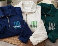 Custom Doctor Embroidered Quarter Zip Sweatshirt, Personalized Dr Name Pullover, Medical Graduation Gift, Healthcare Apparel Outfit