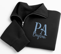 Custom PA Embroidered Quarter Zip Sweatshirt, Personalized Physician Assistant Pullover, Medical Graduation Gift for Women