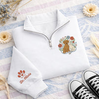 Veterinary Embroidered Quarter Zip Sweatshirt, Personalized Vet Tech Nurse Pullover, Pet Doctor Gift, Animal Lover Workwear Apparel