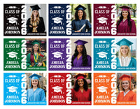 Personalized Graduation Yard Sign 2026 with Photo, Graduate Picture Sign, Class of 2026, Custom Graduation 2026 Yard Sign with Metal H-Stake