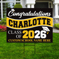 Graduation Yard Sign, Custom Name School Decor, Class of 2026, Graduation 2026, Congrats Grad Lawn Sign for High School College