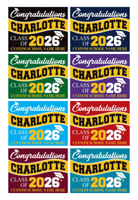Graduation Yard Sign, Custom Name School Decor, Class of 2026, Graduation 2026, Congrats Grad Lawn Sign for High School College