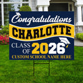 Graduation Yard Sign, Custom Name School Decor, Class of 2026, Graduation 2026, Congrats Grad Lawn Sign for High School College