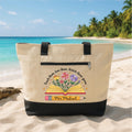 Teacher Appreciation Tote Bag with Zipper, Personalized Teacher Name Bag, Custom Classroom Gift, Back to School Gift, Work Travel Tote