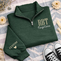Respiratory Therapist RBT Embroidered Quarter Zip Sweatshirt, Personalized Name Medical Pullover, Healthcare Worker Gift, Custom RBT Apparel