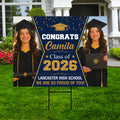 Photo Graduation Yard Sign, Custom Personalized Congrats Decor, Class of 2026, Graduation 2026, School Lawn Sign with Name Photo