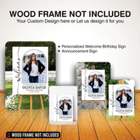 Graduation Welcome Sign, Custom Photo Foam Board Sign, Class of 2026, Graduation 2026, Personalized Party Entrance Decor with Name