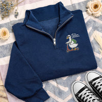 Mental Health Counselor Embroidered Quarter Zip Sweatshirt, Off to Regulate Emotions Goose Pullover, SEL Therapist Teacher Gift