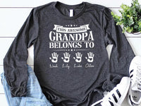 Grandpa Shirt, Personalized Grandpa Shirt, Handprint Grandpa Tee, Grandpa Birthday Shirt, Father's Day Gift, Papa Gifts from Grandkids