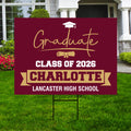 Personalized Graduation Senior Yard Sign 2026, Senior Grad Sign, Class of 2026, Custom Graduation 2026 Yard Sign with Metal H-Stake
