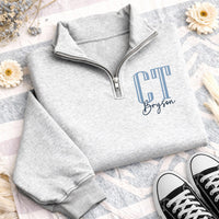 CT Tech Embroidered Quarter Zip Sweatshirt, Personalized CT Technologist Pullover, Custom Radiology Gift Wear