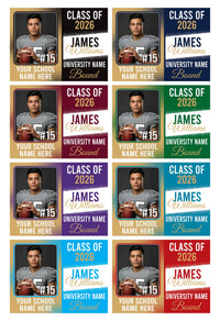 Personalized College Bound 2030 Yard Sign with Photo, School Name, Custom Graduate College University Bound Yard Sign with Metal H-Stake