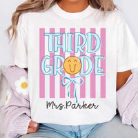 Personalized Third Grade Teacher Shirt, Custom Name 3rd Grade Tee, Back To School Shirt, Teacher Appreciation Gifts, Cute Gifts for Teachers