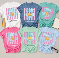Personalized Third Grade Teacher Shirt, Custom Name 3rd Grade Tee, Back To School Shirt, Teacher Appreciation Gifts, Cute Gifts for Teachers