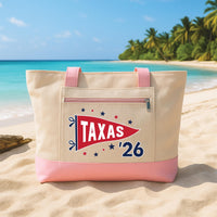 Graduation Tote Bag with Zipper, Custom College Grad Beach Bag, Personalized Class of 2026 Gift, Senior Graduation Tote