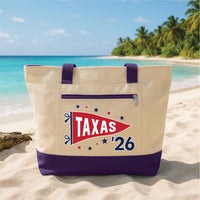 Graduation Tote Bag with Zipper, Custom College Grad Beach Bag, Personalized Class of 2026 Gift, Senior Graduation Tote