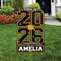 Personalized Class of 2026 Yard Sign, Custom Name Graduation Decoration, Congrats Grad Outdoor Lawn Sign with Stakes