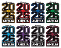 Personalized Class of 2026 Yard Sign, Custom Name Graduation Decoration, Congrats Grad Outdoor Lawn Sign with Stakes