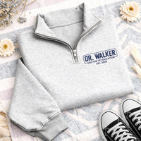 Custom Doctor of Education Embroidered Quarter Zip Sweatshirt, Personalized EdD Graduation Pullover Gift for Teachers