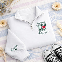 Custom Radiologic Technologist Embroidered Quarter Zip Sweatshirt, Personalized X Ray Tech Pullover, Radiology Graduation Gift