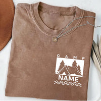 Custom Camp Shirt, Personalized Camping Pocket Tee, Family Camp Trip Shirt, Summer Camp Matching Outfit, Camp Name Vacation Tee
