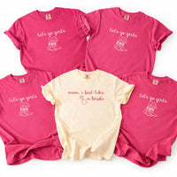 Bride Squad Shirts, Bachelorette Party Shirts, Western Cowgirl Bride Tee, Lets Go Girls Bridal Party Matching Shirts Gift