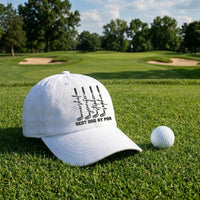 Personalized Best Dad By Par Embroidered Golf Hat, Custom Father's Day Cap, Grandpa Golf Gift, Adjustable Dad Hat for Stylish Golf Dads Gift