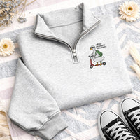 Mental Health Counselor Embroidered Quarter Zip Sweatshirt, Off to Regulate Emotions Goose Pullover, SEL Therapist Teacher Gift