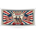 America 250th Anniversary Vinyl Banner, Patriotic 1776 2026 Let Freedom Ring Sign, Waterproof Outdoor Holiday Sign, Holiday Banner Decor