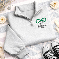 Personalized Vet Tech Embroidered Quarter Zip Sweatshirt, Custom Name Vet Pullover, Clinic Shift Layer, Veterinarian Gift, Pet Care Gift
