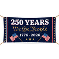 USA Semiquincentennial Vinyl Banner, 1776-2026 We The People Sign, Patriotic Fence Decor, Outdoor Holiday Sign, Holiday Banner Decor