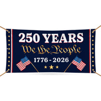 USA Semiquincentennial Vinyl Banner, 1776-2026 We The People Sign, Patriotic Fence Decor, Outdoor Holiday Sign, Holiday Banner Decor