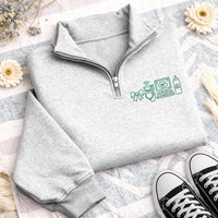 Sonographer Embroidered Quarter Zip Sweatshirt, Ultrasound Tech Shift Pullover, Coquette Bow Medical Layer, Nursing Graduation Gift