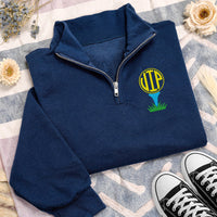 Personalized Golf Embroidered Quarter Zip Sweatshirt, Custom Tee Monogram, Preppy Golf Layer, Country Club Outfit, Gift for Golfer