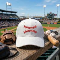 Baseball Stitch Embroidered Hat, Sports Fan Game Day Dad Hat, Adjustable Cotton Cap, Baseball Mom Coach Gift, Team Gift for Player