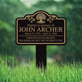 Planted in Memory Aluminum Yard Sign, Personalized Memorial Garden Stake, 10x14 Rust-Free Grave Marker, Custom Name Outdoor Remembrance Sign