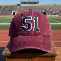 Personalized Number Embroidered Baseball Cap, Custom Name and Side Text, Vintage Game Day Dad Hat, Baseball Player Gift, Team Gift