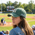 Personalized Number Embroidered Baseball Cap, Custom Name and Side Text, Vintage Game Day Dad Hat, Baseball Player Gift, Team Gift