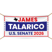 James Talarico For Texas U.S. Senate Banner Sign, 13oz Waterproof US Senate Election 2026, Democratic Party Vinyl Banner With Metal Grommets