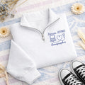 Personalized RDMS Embroidered Quarter Zip Sweatshirt, Sonographer Pullover, Ultrasound Tech Gift, Scrub Layering Top, Sonography Grad Gift