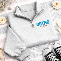 Personalized Ortho Embroidered Quarter Zip Sweatshirt, Custom Ortho Pullover, Medical Team Apparel, Healthcare Worker Gift, Gift for RN
