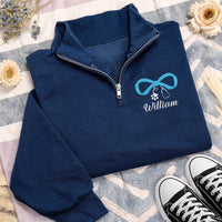 Personalized Vet Tech Embroidered Quarter Zip Sweatshirt, Custom Name Vet Pullover, Clinic Shift Layer, Veterinarian Gift, Pet Care Gift