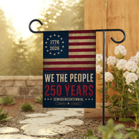 We The People 250 Years USA Garden Flag, 12x18 Double Sided Yard Flag, Vintage USA Decor, Patriotic Outdoor Decor, America 250 Gift