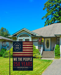 We The People 250 Years USA Garden Flag, 12x18 Double Sided Yard Flag, Vintage USA Decor, Patriotic Outdoor Decor, America 250 Gift