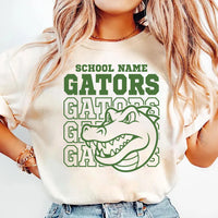 Personalized School Mascot Shirt, Custom Team Spirit Tee, Stacked Varsity Mascot Design, School Pride Outfit, Custom Team Gift for Fans